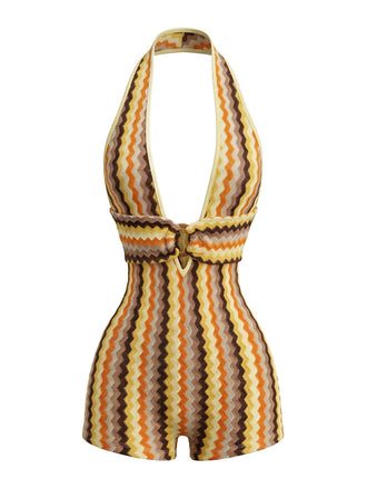 Pat 1950s Vintage Halter V Neck Jumpsuit 2