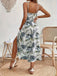 Abito Verde Tropicale Floreale Boho con Spalline Anni '70 5