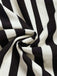 [Prevendita] Abito a Ruota Nero Anni '50 in Pizzo Panel a Righe con Scollo all'Americana 7