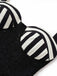 [Prevendita] Abito a Ruota Nero Anni '50 in Pizzo Panel a Righe con Scollo all'Americana 5