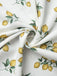 Abito con Scollo a V con Stampa Limoni e Spacco Laterale a Vita Alta Anni '50 9