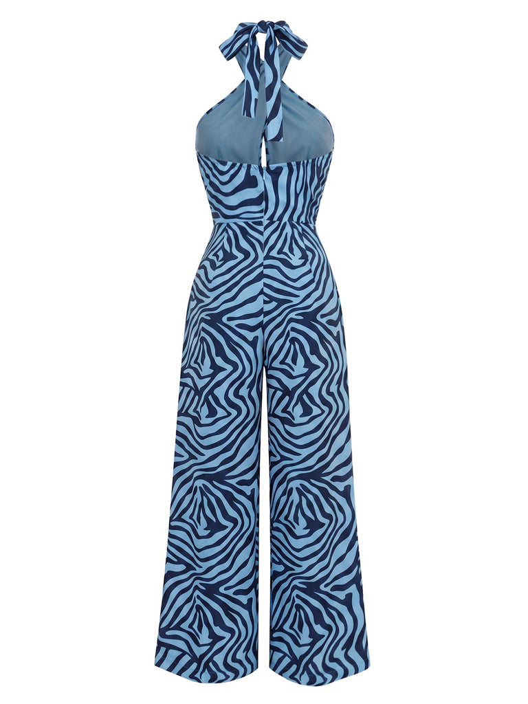 [Pre-Sale] Lake Blue 1970s Vintage Floral V Neck Jumpsuit 5