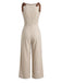 Tuta con Spalline Annodate e Bordo a Contrasto Beige Anni '50 2