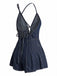 1950s Denim Tie Waist One Piece Romper 8
