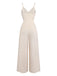 Elegant Beige 1950s Vintage Floral Jumpsuit 4