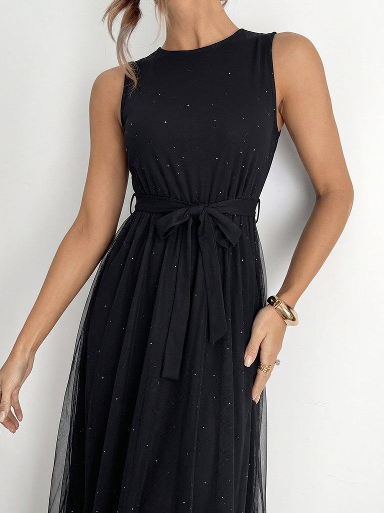 Elegant Black 1950s Vintage Dress 5