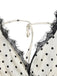 Apricot 1930s Polka Dot Lace V-Neck Dress 6