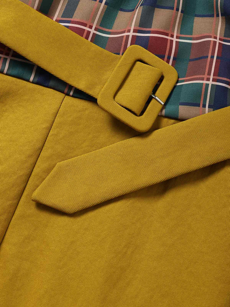 [Prevendita] Abito Multicolore Anni '60 a Quadri con Scollo all'Americana Scollo a V Schiena Scoperta a Matita 8