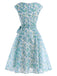 [Pre-Sale] 1950s Print Tie Waist Swing Dress 5