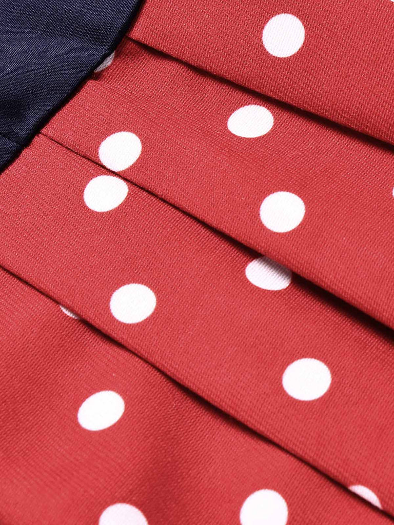 [Prevendita] Abito Blu Navy Anni '50 a Pois Petal Collar 7