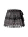 [Prevendita] Gonna a Balze in Tulle Trasparente con Lacci Floreale Nero Anni '50 2