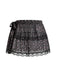 [Prevendita] Gonna a Balze in Tulle Trasparente con Lacci Floreale Nero Anni '50 4