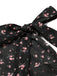 [Prevendita] Gonna a Balze in Tulle Trasparente con Lacci Floreale Nero Anni '50 6