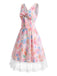 [Pre-Sale] 1960s Print Lace Bow Dress 3
