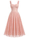 [Prevendita] Abito Corsetto Spalline Sottili Scollo a Cuore in Pizzo Rosa Anni '40 2