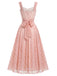 [Prevendita] Abito Corsetto Spalline Sottili Scollo a Cuore in Pizzo Rosa Anni '40 4