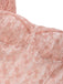 [Prevendita] Abito Corsetto Spalline Sottili Scollo a Cuore in Pizzo Rosa Anni '40 5