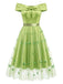 [Prevendita] Abito Spalle Scoperte con Fiocco e Sovrapposizione in Tulle Farfalla Staccabile Anni '50 2