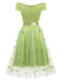 [Prevendita] Abito Spalle Scoperte con Fiocco e Sovrapposizione in Tulle Farfalla Staccabile Anni '50 3