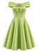 [Prevendita] Abito Spalle Scoperte con Fiocco e Sovrapposizione in Tulle Farfalla Staccabile Anni '50 4