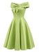 [Prevendita] Abito Spalle Scoperte con Fiocco e Sovrapposizione in Tulle Farfalla Staccabile Anni '50 5