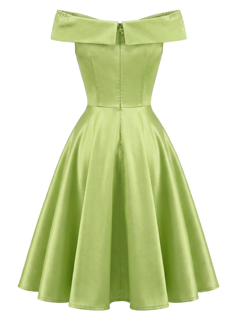 [Prevendita] Abito Spalle Scoperte con Fiocco e Sovrapposizione in Tulle Farfalla Staccabile Anni '50 6