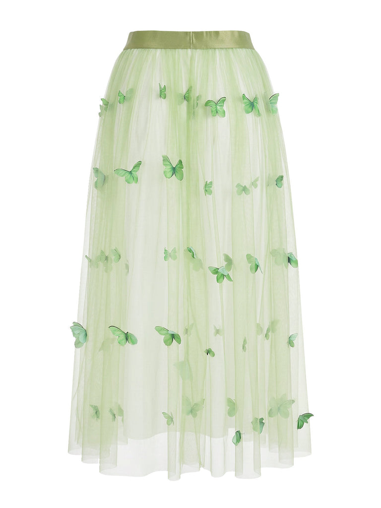 [Prevendita] Abito Spalle Scoperte con Fiocco e Sovrapposizione in Tulle Farfalla Staccabile Anni '50 8