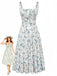 Elegant 1940s Vintage Floral Dress 2