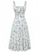 Elegant 1940s Vintage Floral Dress 3