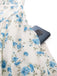 Elegant 1940s Vintage Floral Dress 5