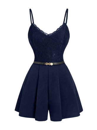 1960s Vintage Lace V Neck Jumpsuit 5