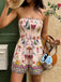 1960s Strapless Off Shoulder Sleeveless Romper 2