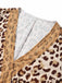 [Prevendita] Abito Senape Anni '70 Boho Leopardato con Scollo a V Frange e Maniche a Campana 5