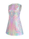 [Pre-Sale] Elegant Silver 1960s Vintage Floral Dress 4