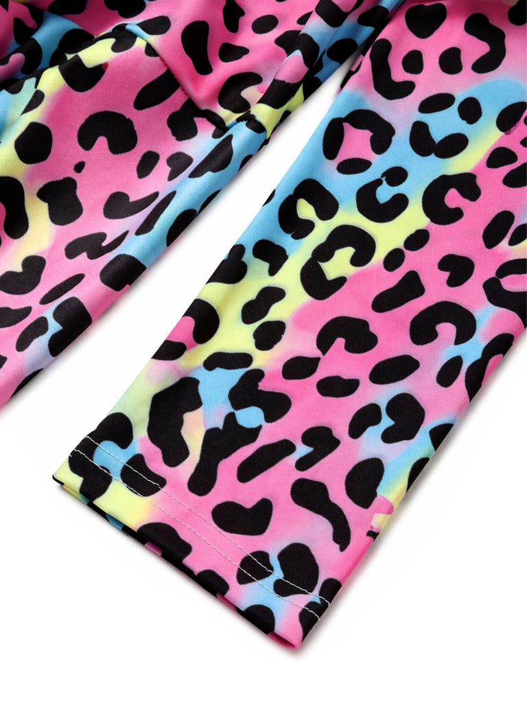 [Prevendita] Abito Multicolore Anni '80 in Maglia con Stampa Leopardo Neon e Chiusura a Portafoglio 6