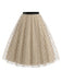 [Prevendita] Gonna Svasata Beige a Pois in Tulle Anni '50 2