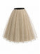 [Prevendita] Gonna Svasata Beige a Pois in Tulle Anni '50 3