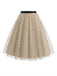 [Prevendita] Gonna Svasata Beige a Pois in Tulle Anni '50 4