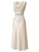 [Prevendita] 3 Pezzi Set Collo a Cascata in Raso con Pizzo e Gonna Champagne Anni '20 4