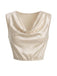 [Prevendita] 3 Pezzi Set Collo a Cascata in Raso con Pizzo e Gonna Champagne Anni '20 6