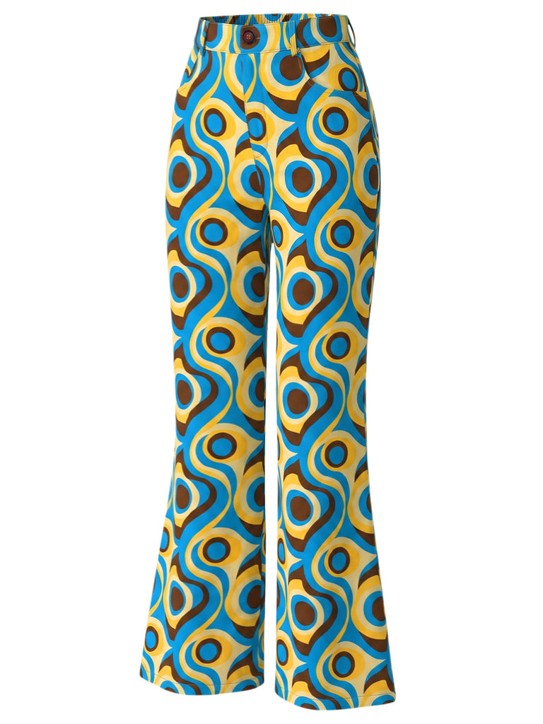 [Prevendita] Pantaloni Multicolore Anni '70 Hippie Astratti Leggermente Svasati 4