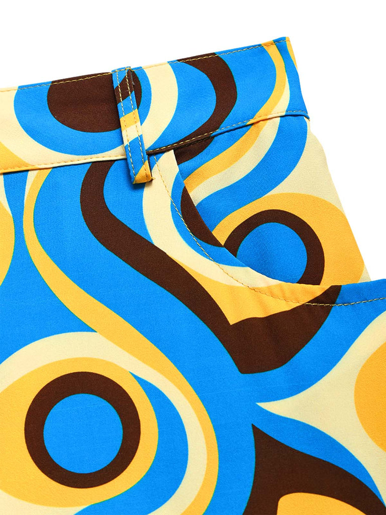 [Prevendita] Pantaloni Multicolore Anni '70 Hippie Astratti Leggermente Svasati 7