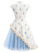 [Pre-Sale] Light Blue Grey 1950s Vintage Polka Dot Halter Dress 5