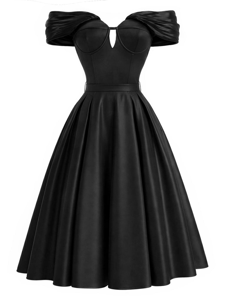 [Prevendita] Abito Nero Spalle Scoperte Scollo a Cuore Anni '50 2