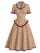 [Prevendita] Set 2 Pezzi Camicetta a Quadri con Pizzo Orlo a Volant & Gonna Linea A Anni '40 2