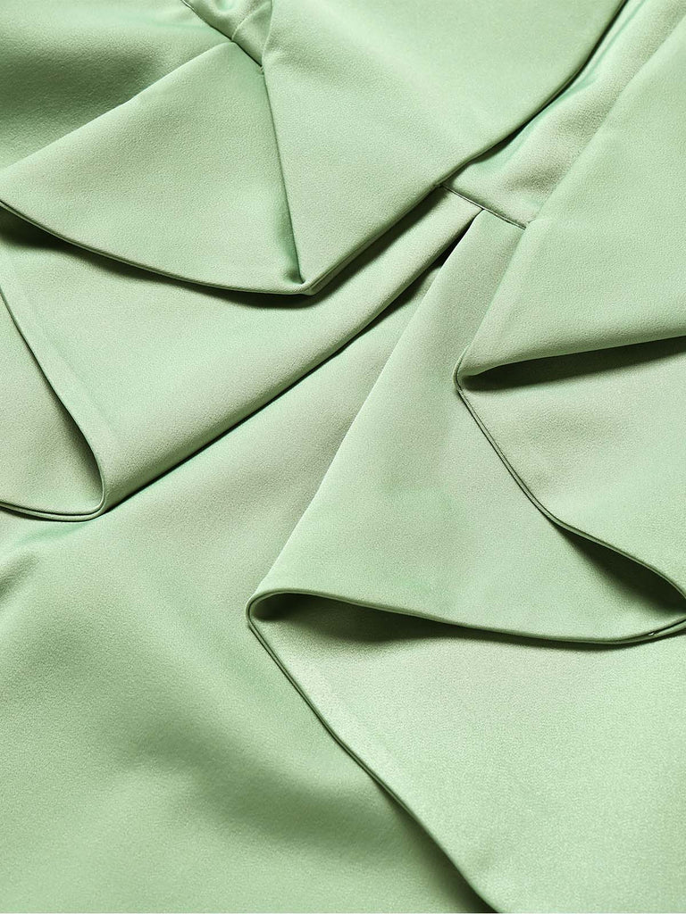 [Prevendita] Abito a Tubino Girocollo Tinta Unita con Fiocco Verde Anni '60 5
