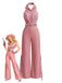[Prevendita] Tuta Rosa Western con Bavero Halter Frange e Gamba Larga Anni '70