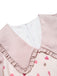 [Prevendita] Abito a Sirena Rosa Anni '30 Floreale Scollo a V con Volant Collar 5