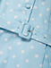 [Prevendita] Abito Blu a Pois Scollo Keyhole Maniche a Tulipano con Cintura Anni '50 6
