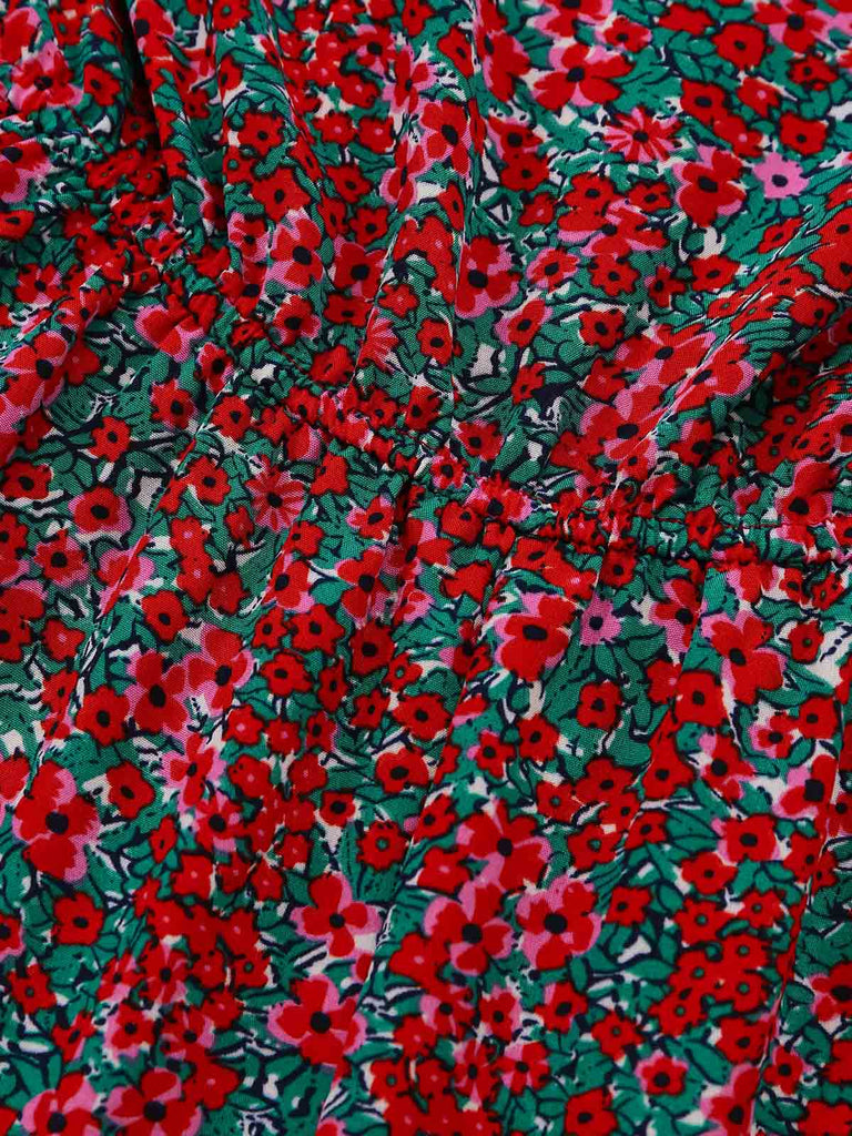 Pagliaccetto Spalline Sottili a Piccoli Fiori Multicolore Anni '70 5